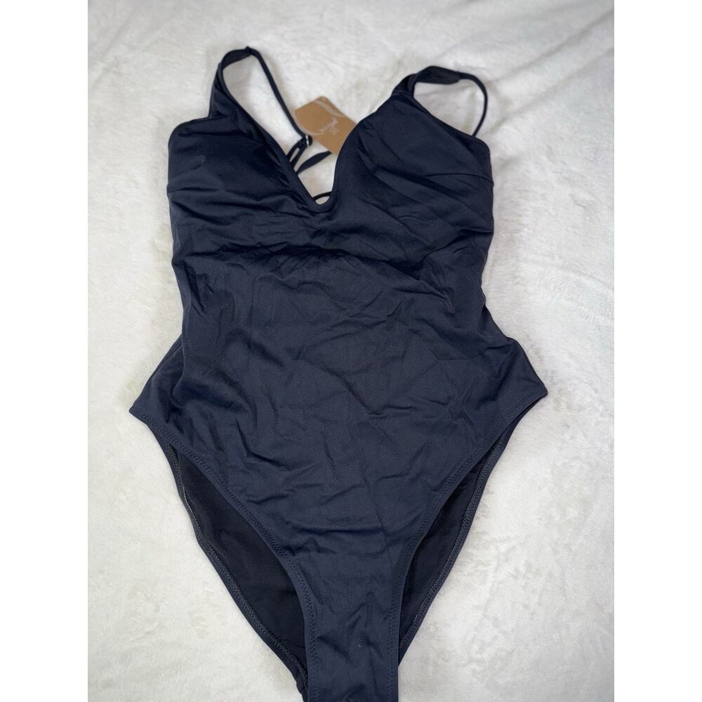 Berlook V Neck Tummy Control One-Piece Swimsuit Size XL - Picture 3 of 9